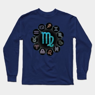 Virgo/The Virgin Zodiac Symbol. Long Sleeve T-Shirt